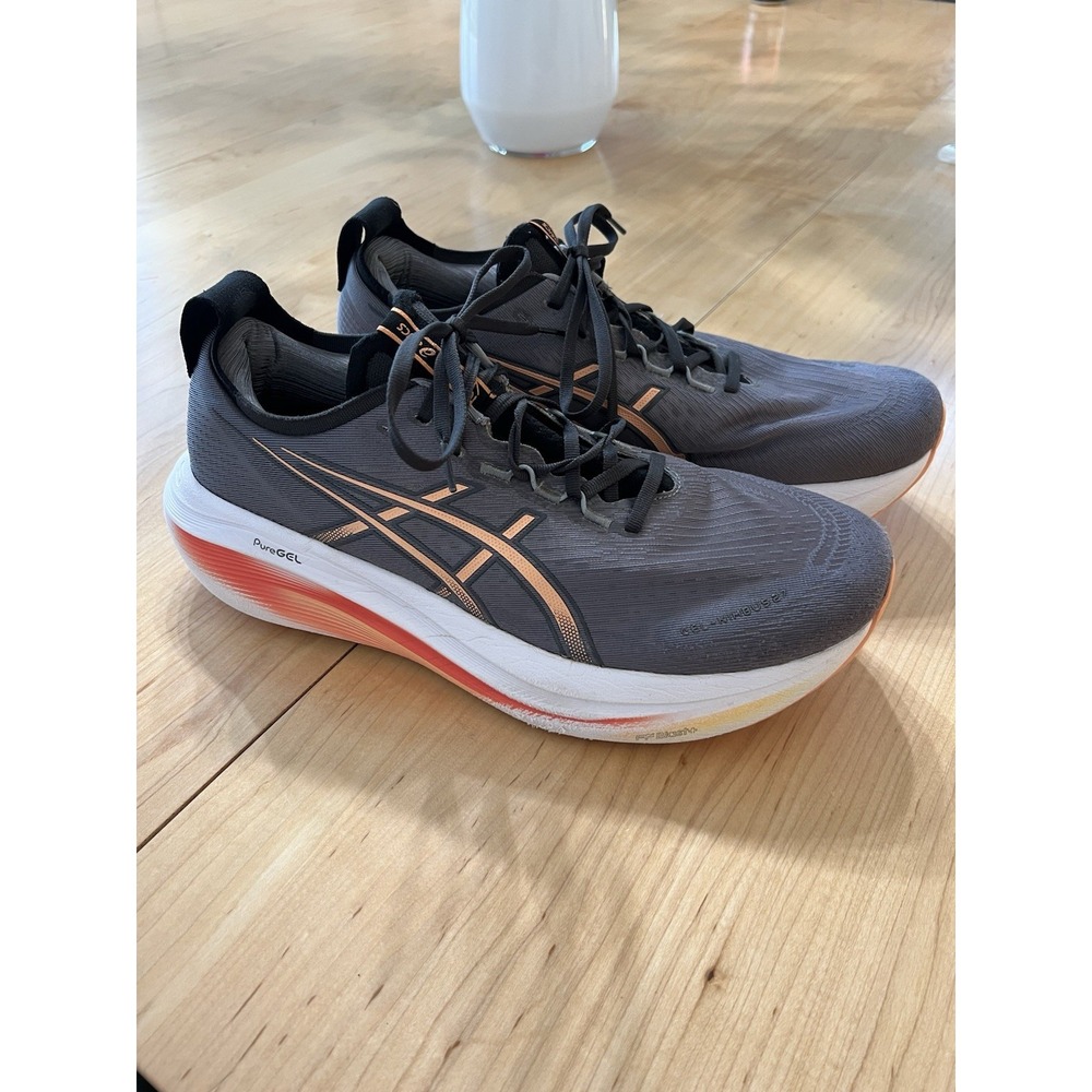 ASICS Gel Nimbus 27 Carbon Mojave Running Shoes Mens 12 1011B958-021